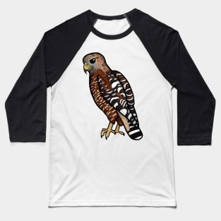 Red Shouldered Hawk (Large Print) Baseball T-Shirt